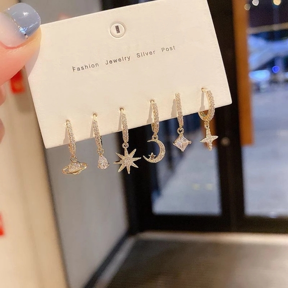 💎✨ 925 Galaxy Earring Set - Picture 4 of 5